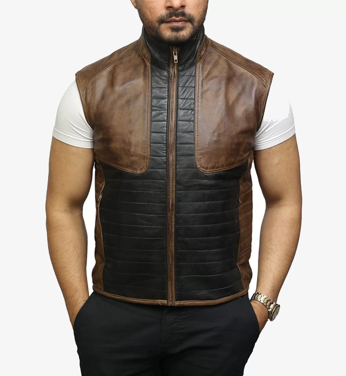 Mens-Body-Warmer-Black-and-Brown-Real-Leather-Vest.webp