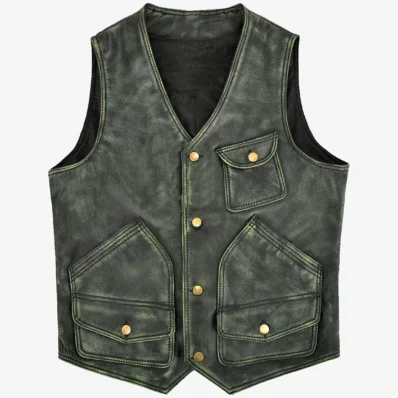 Mens-Distressed-Green-Hunter-Leather-Vest.webp