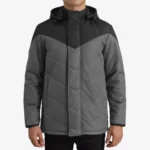 Black & Grey Hooded Puffer Jacket Tendon Sports