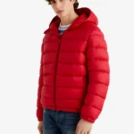 Red Puffer Jacket Tendon Sports