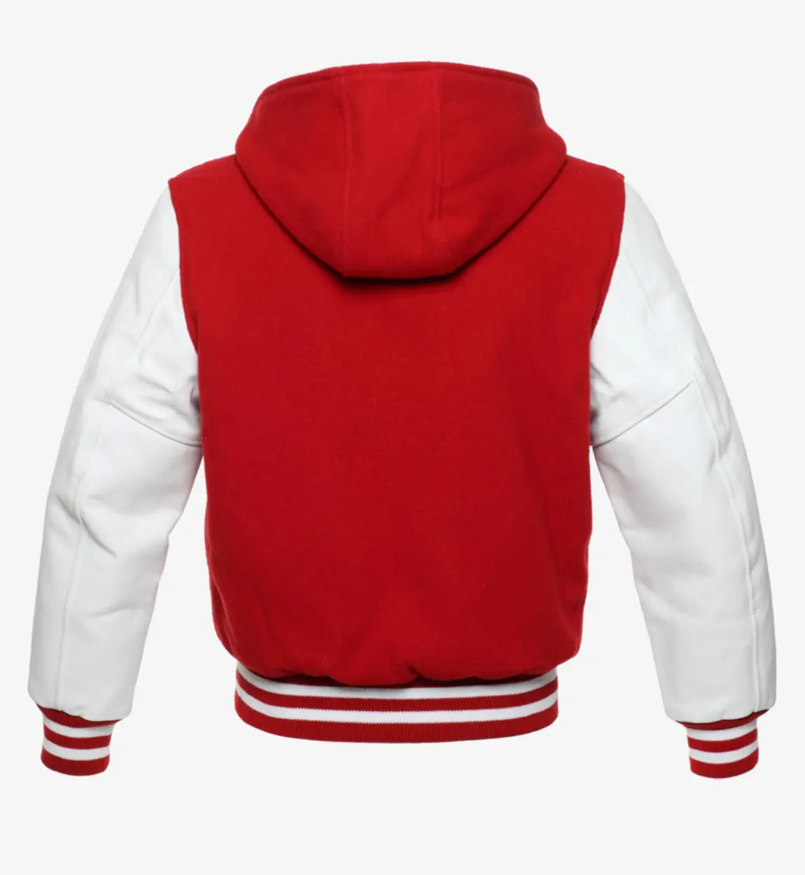 Hooded Wool and Leather Varsity Jacket Tendon Sports