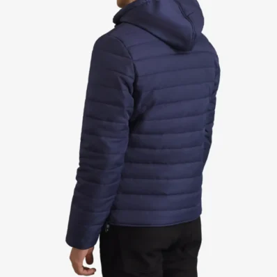 Tyler Blue Hooded Puffer Jacket Tendon sports