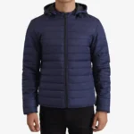 Tyler Blue Hooded Puffer Jacket