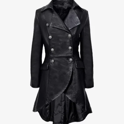 Womens-Gothic-Style-Back-Buckle-Real-Leather-Long-Coat.webp